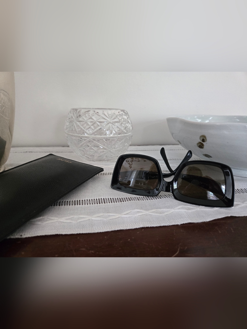 CELINE Classic Black Rectangular Sunglasses - Women Accessories - Picture 2 of 10